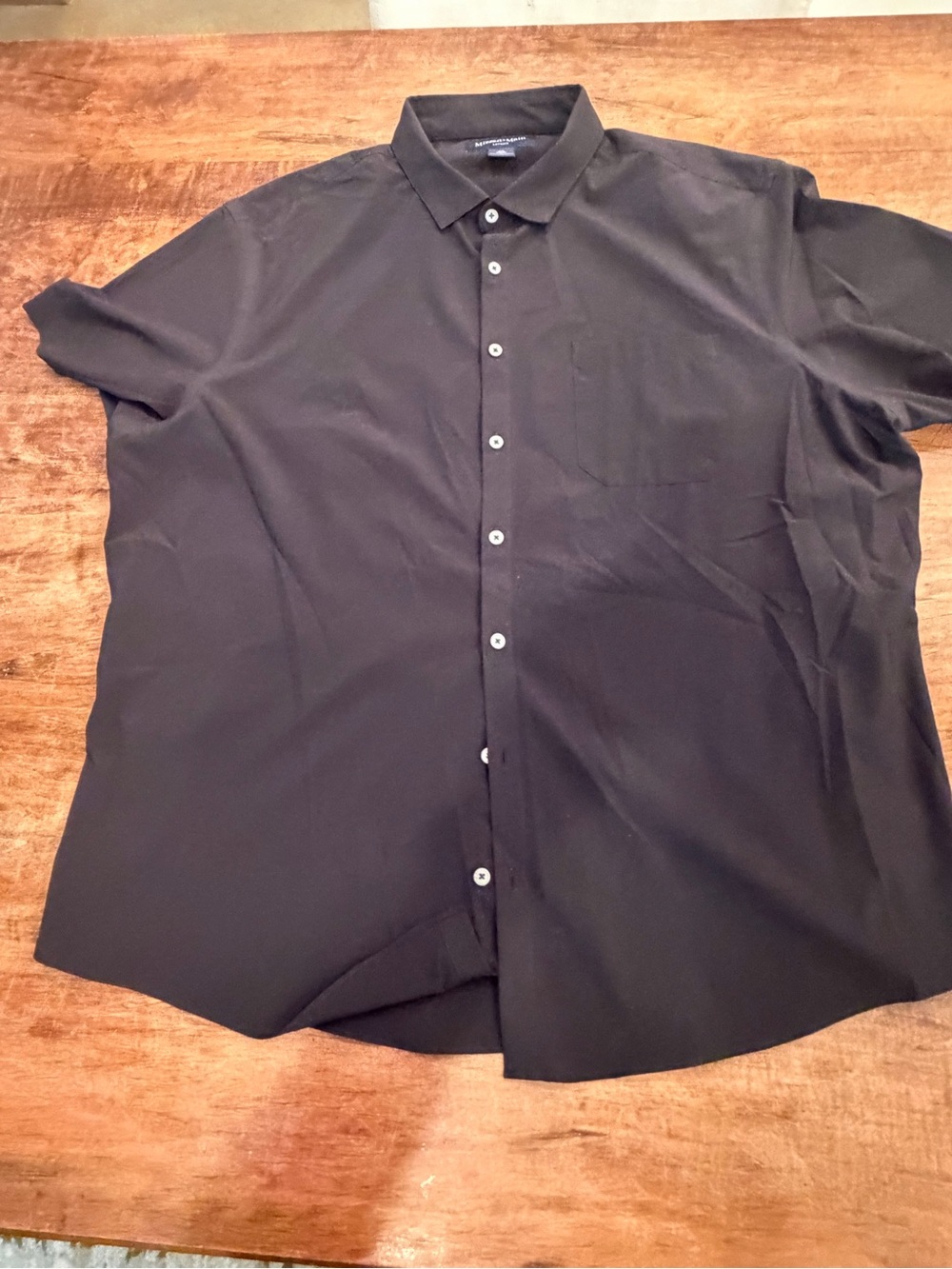 Mizzen+Main Black Short-Sleeve Button-Down Shirt